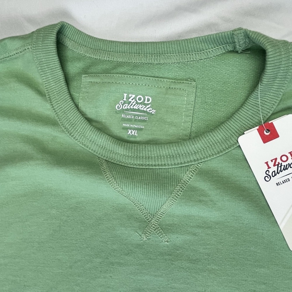 IZOD‎ Saltwater Pullover Relaxed Classic Terry Crew Neck Pullover Men's Size 2XL - Picture 6 of 13